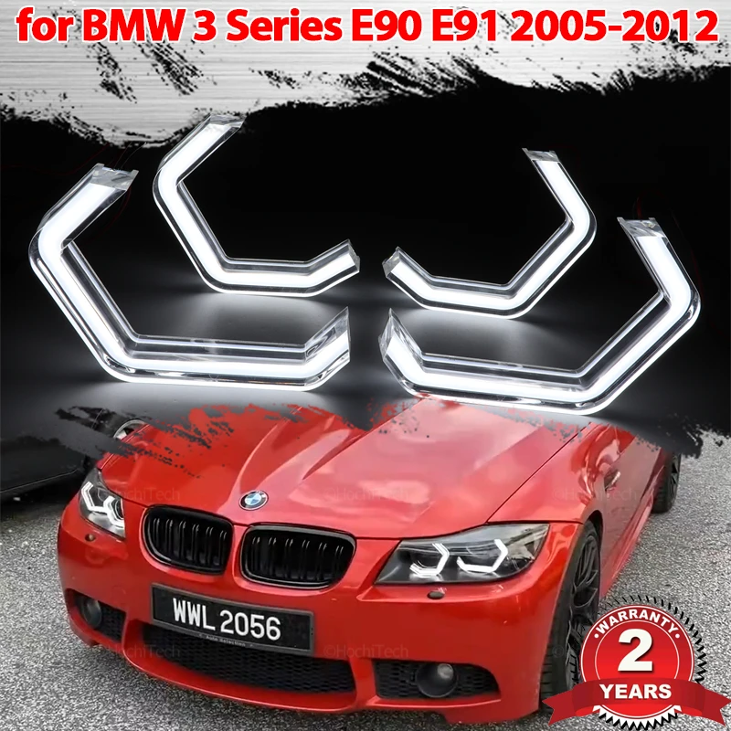 

for BMW 3 series E90 E91 316i 318i 320i 320si 323i 325i 328i 330i 335i 316d 04-11 M4 Iconic Style LED Crystal Angel Eyes Kits