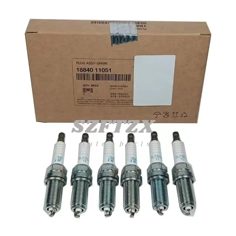 Genuine New 1884011051 18840-11051 Spark Plug 4Pcs For HYUNDAI SANTA FE GENESIS KIA SORENTO RONDO SPORTAGE