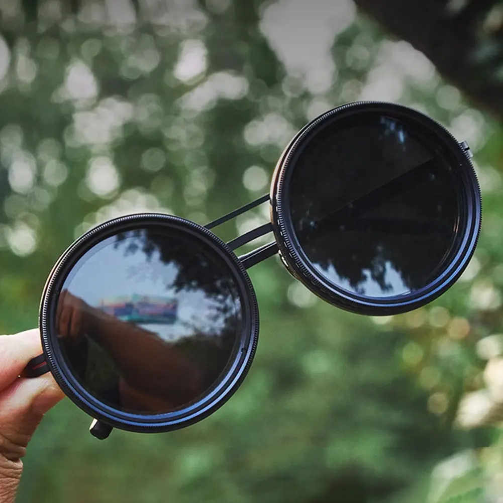 

New Polarized Round Sunglasses Adjustable Dimming Sun Glasses Men Women Retro Punk Men's Eyeglasses Outdoor Shades Eyeglasses