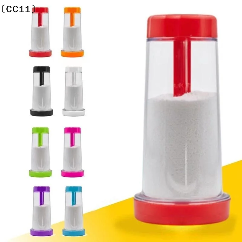 Rotating Flour Sieve Cup Hand-Held Semi-Automatic Flour Mixer Household Baking Tools Plastic Flour Sieve Kitchen Gadget〔CC11〕