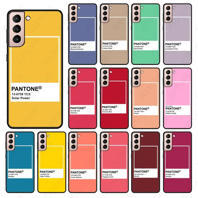 Pantone Candy Color Soft Phone Case For Samsung Galaxy S24ULTRA S23ULTRA S21FE S21plus S24+ S22+ S25 S25ULTRA S25PLUS Cover