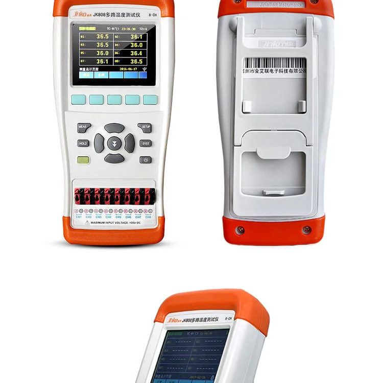 Handheld Multi-Channel Temperature Data Logger With K Type Thermocouple -200 to 1300 Centigrade