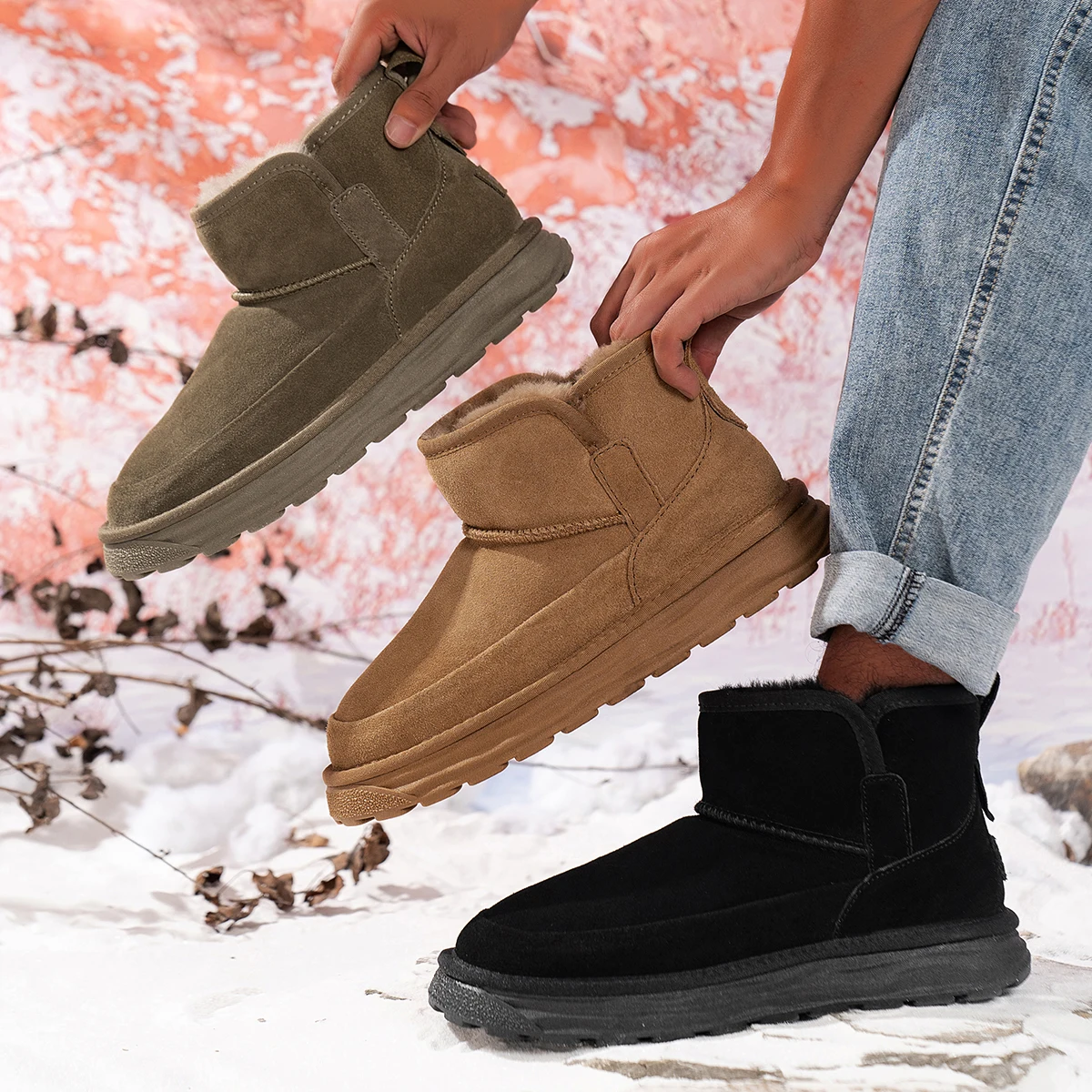 

Мужские повседневные кроссовки для активного отдыха с флисовой подкладкой