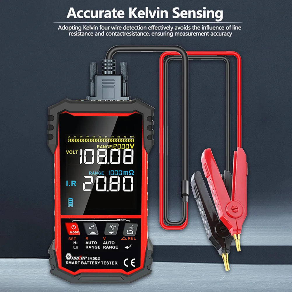 

Professional Battery Tester Battery Internal Resistance Voltage Checker Tester With LCD Digital Display Electrical Instruments