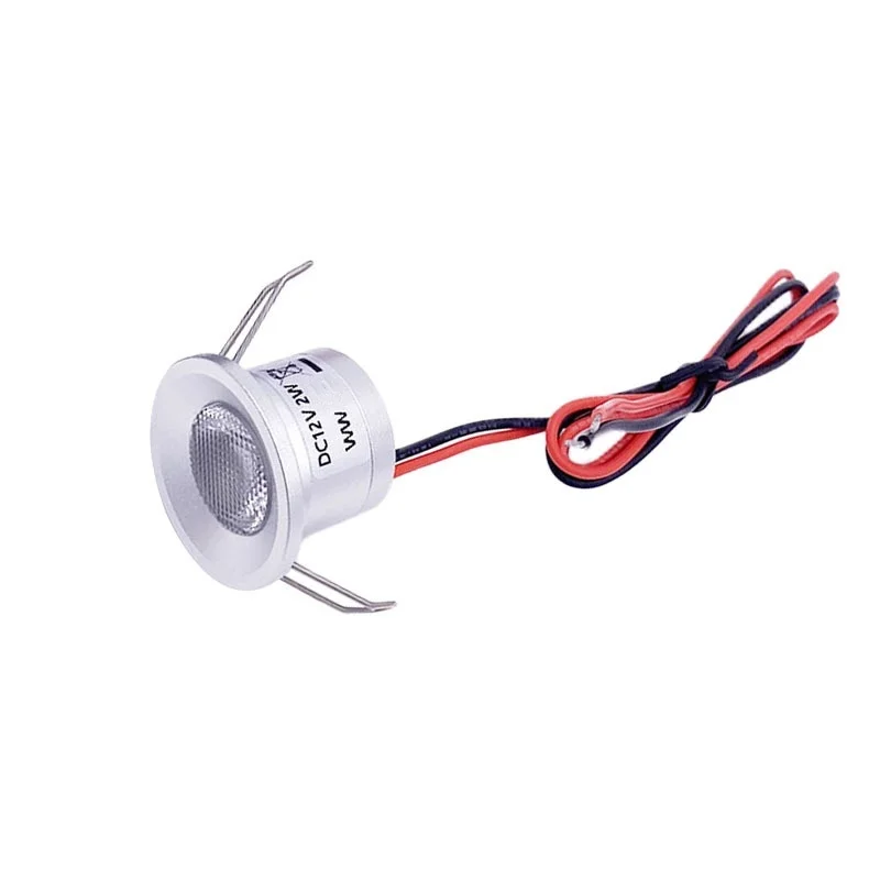 Mini Ceiling Lamp, LED Fingertip Lamp, DC12V, Opening 27mm, Embedded 2W Spot Lamp For Cabinets Cine Cabinets, Jewelry Display