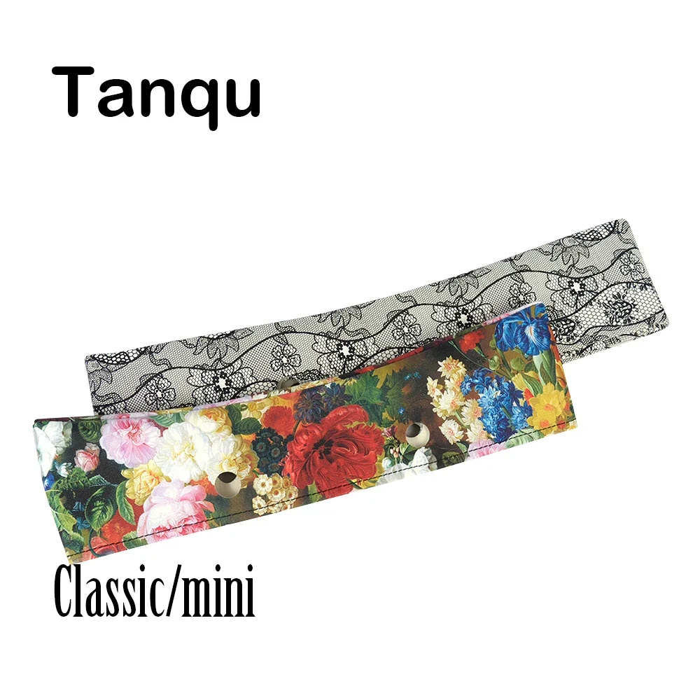 TANQU New Summer Classic Mini Floral PU Trim Thin Decoration for Obag Handbag O Bag Body for Summer Autumn