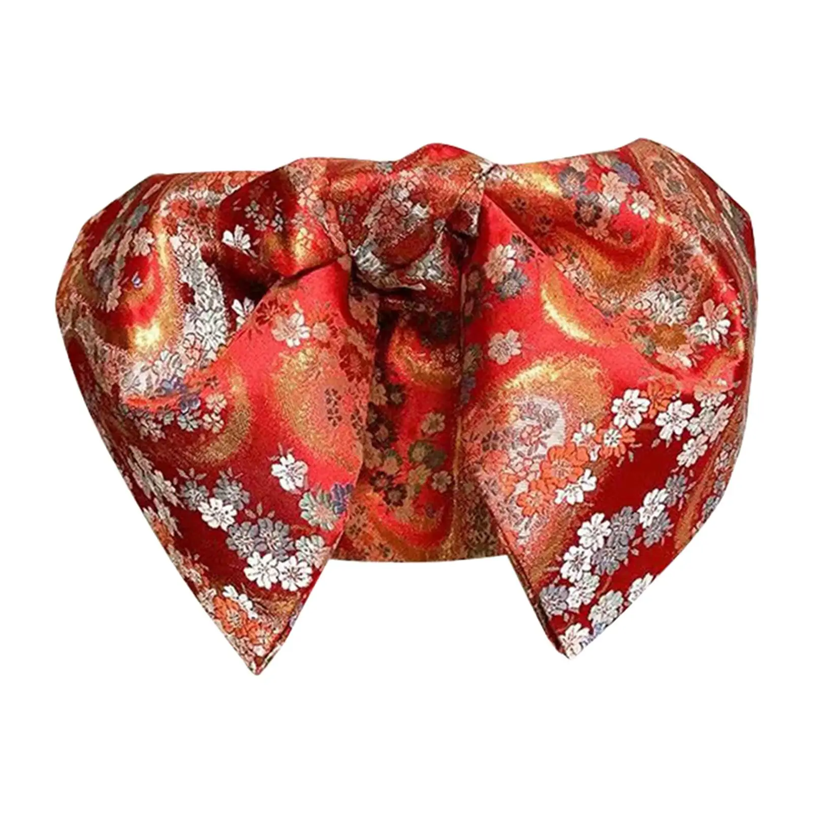 Floral Jacquard Kimono Obi Belt for Women Japanese Classic Waist Wrap Dress Belt Summer Bathrobe Accessory