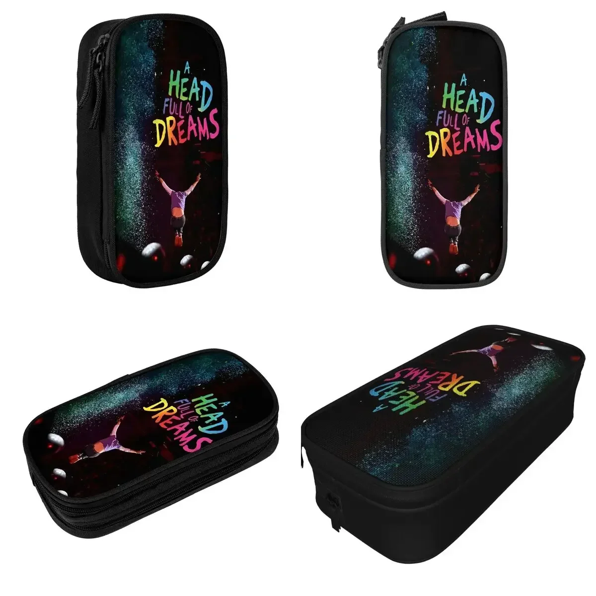 

Coldplayed 2025 Tour Head Full Of Dreams Pencil Cases Creative Pen Box Bags Student Big Capacity Office Cosmetic Pencilcases
