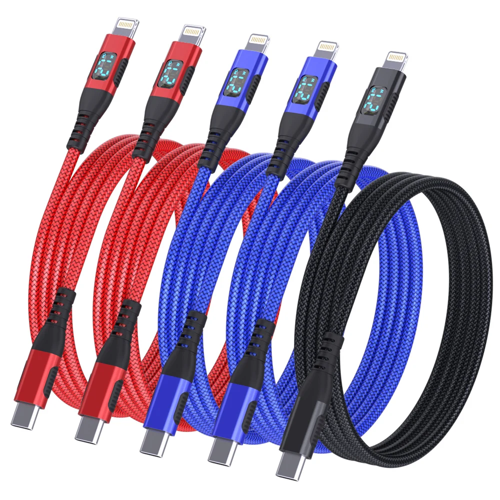 LAIHONEN USB C إلى كابل البرق 6FT 5 قطعة MFi آيفون شاحن سريع نوع c إلى كابل البرق أربعة ألوان آيفون 14 13 12