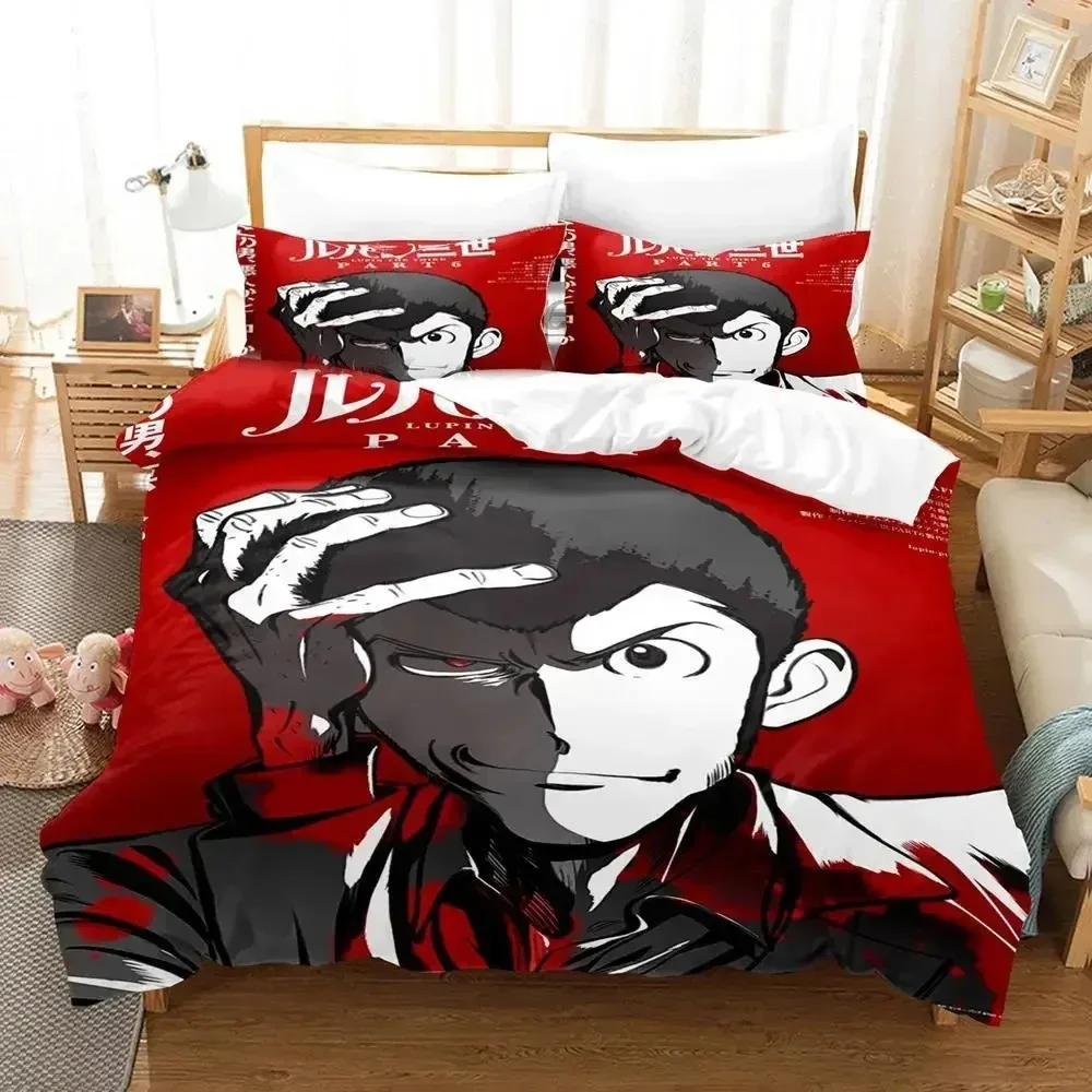 

3DAnime Lupin the Third Mine Fujiko Bedding Set Duvet Cover Bed Set Quilt Cover Pillowcase Comforter king Queen Size Boys Adult