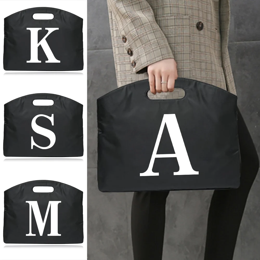 

Briefcase White Series Office Conference Document Storage Pack Durable Work Commuting Bag Portable Unisex Business Handbag