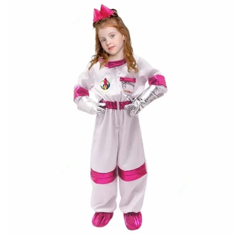 Holiday Party Performance and Acting Suit Children's Space Suit  Performance Astronaut Gloves Halloween Costume