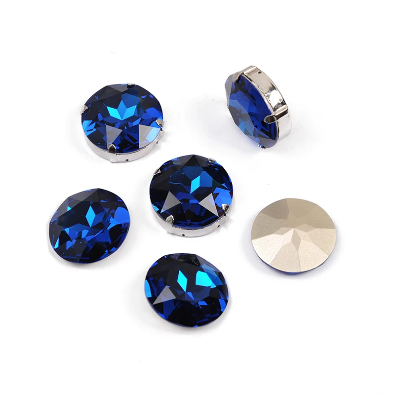 6A SW 27mm Großer Runder Edelstein-Strassstein für Handarbeiten Rivoli Kristallblume DIY Bastelzubehör Kristallschmuck Kleidungszubehör – Detail 9