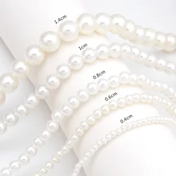 New Fashion Elegant White Imitation Pearl Choker Necklace for Women Big Round Pearl Wedding  Jewelry Girl Gift