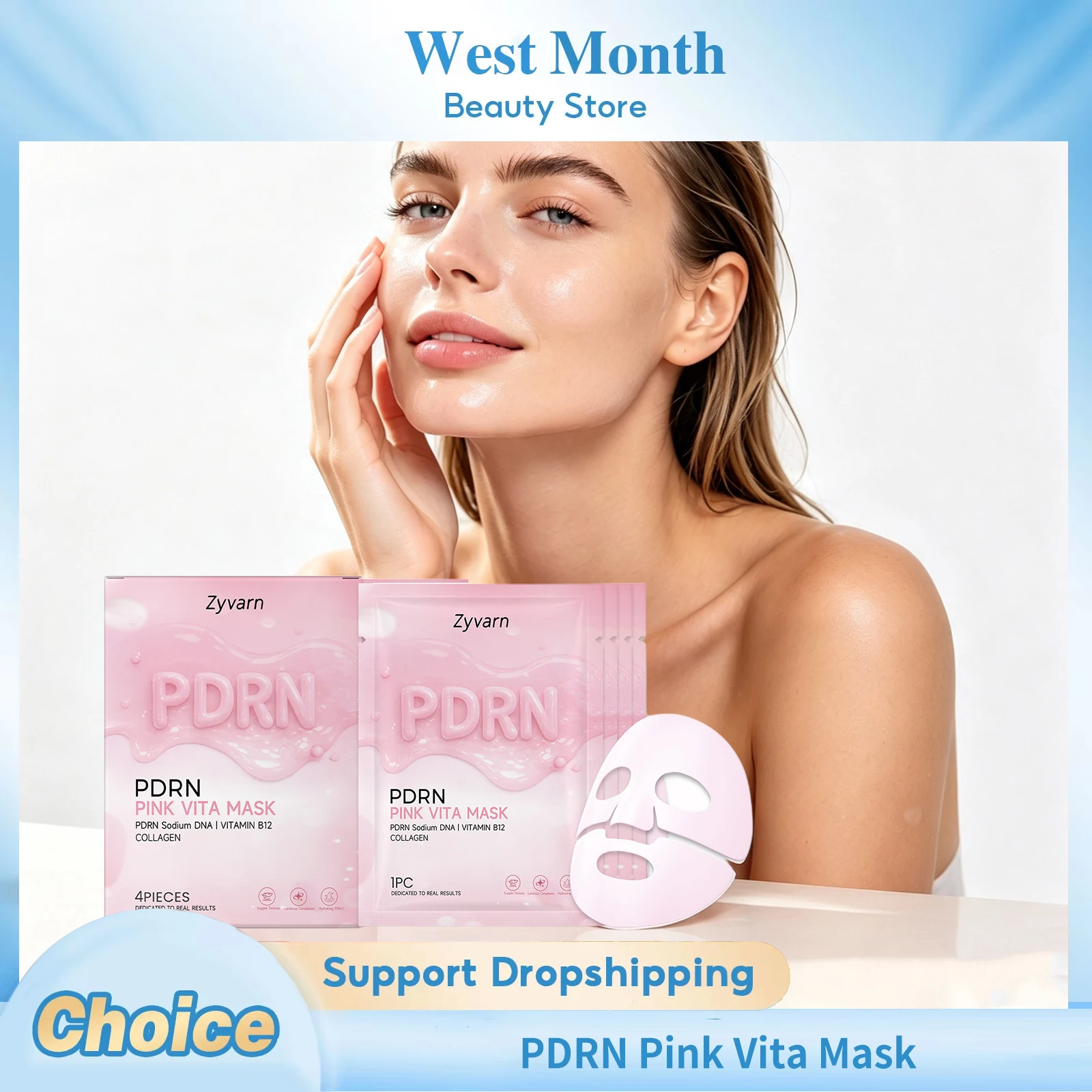 Collagen Mask Improve Dry Rough Enhance Skin Elasticity Reduce Redness Lift Firming Skin Glow Moisturizing Nourishing Face Mask