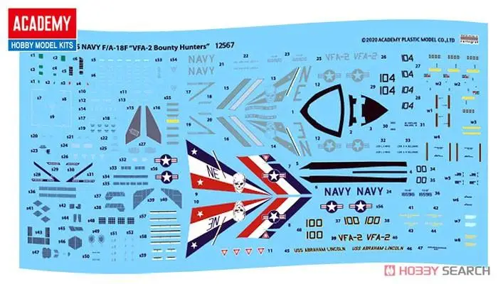 僕のアカデミア12567 1/72 f/A-18F 'vfa-2 bountyハンター '(プラスチックモデル)