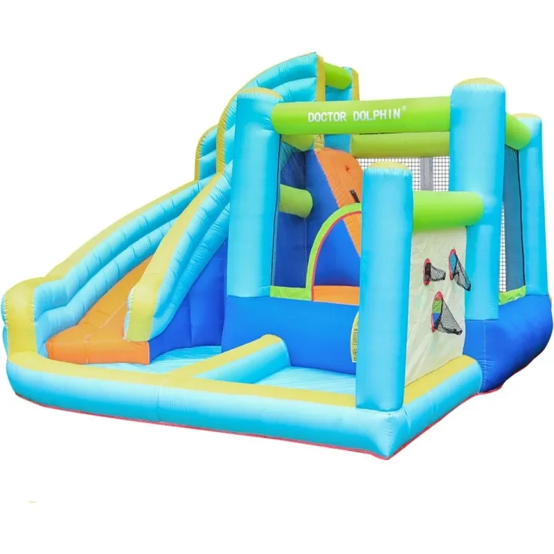 

Inflatable Water Slide, Bounce House Slide for Kids Backyard, for Wet and Dry