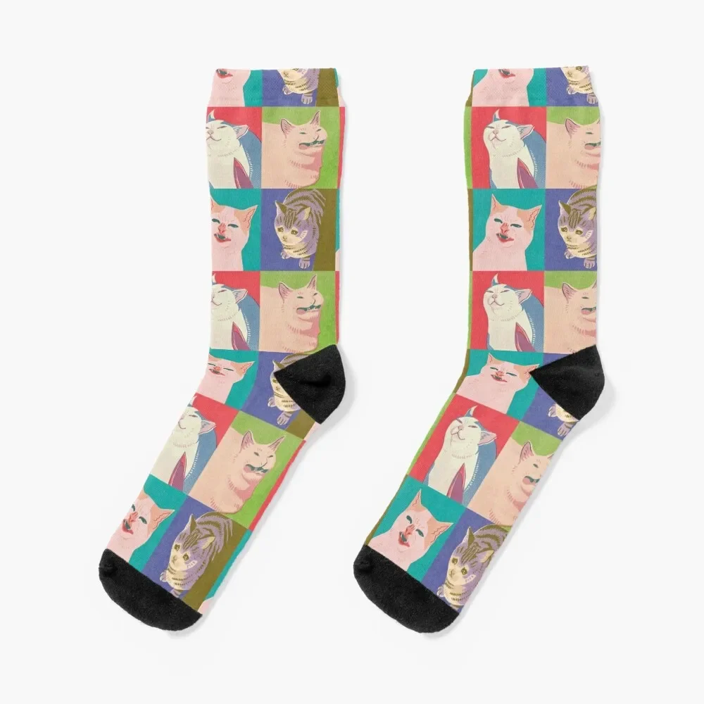 

Four Meme Cats of the Apocalypse Socks basketball bright garter Male Socks Women's