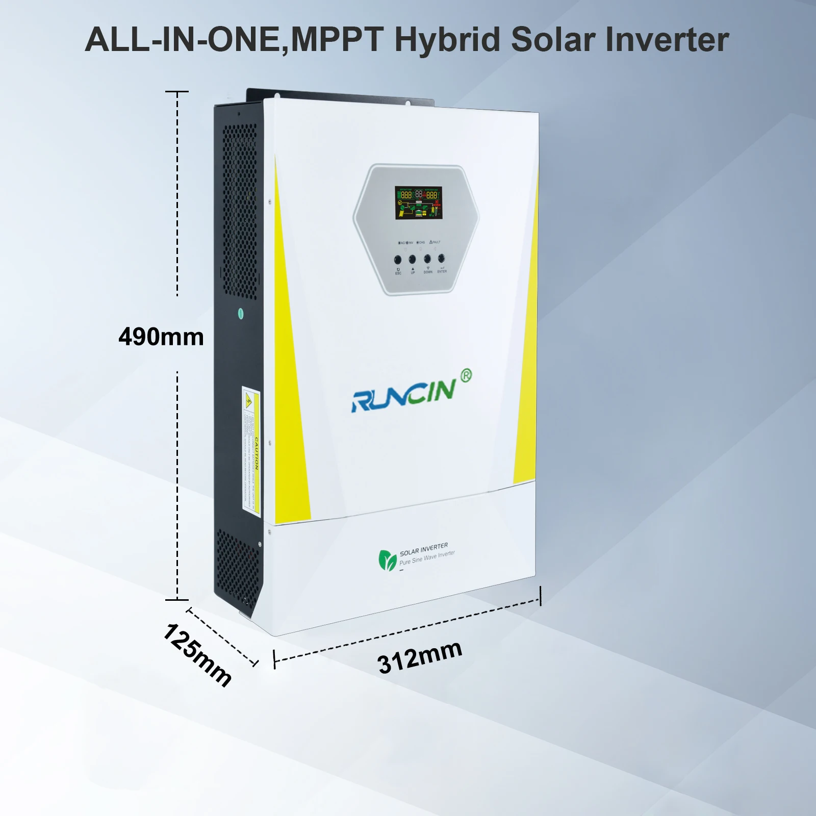 Imagem -02 - Inversor Solar Híbrido Easun Carregador com Wi-fi Off-grid Mppt 500vdc 3500w 24v 100a