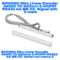 YHSINO 1um RS422 KA500 Linear Glass Encoder KA-500 120 170 220 270 320 370 420 470 520mm Stroke Lathe Scale Sensor
