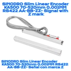 1um RS422 Sino KA500 di Vetro Lineare Encoder KA-500 120 170 220 270 320 370 420 470 520 millimetri Corsa Tornio Bilancia Sensore