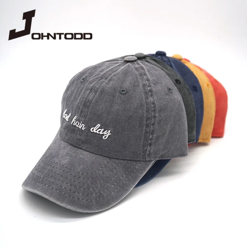 

2021 New Washed Solid Color Baseball Cap Women Men Hat Cap Casual Snapback Letter Dad Hat Summer Cotton Adjustable Bone Male