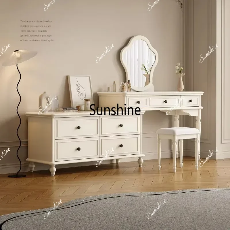 Large Nordic Wood Vanity Table Storage Modern Luxury Drawers Bedroom Dressers Adult Space Saving Kommode Schlafzimmer Furniture