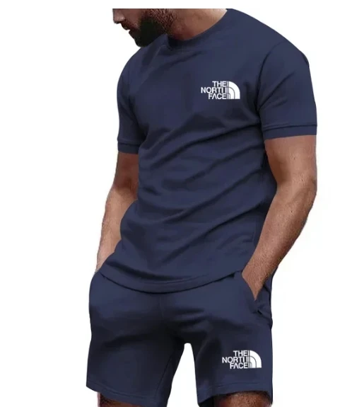 Conjunto de ropa deportiva para hombre, camiseta de manga corta y pantalones cortos deportivos, pantalones de jogging informales de verano, conjunto de dos piezas, novedad de 2024