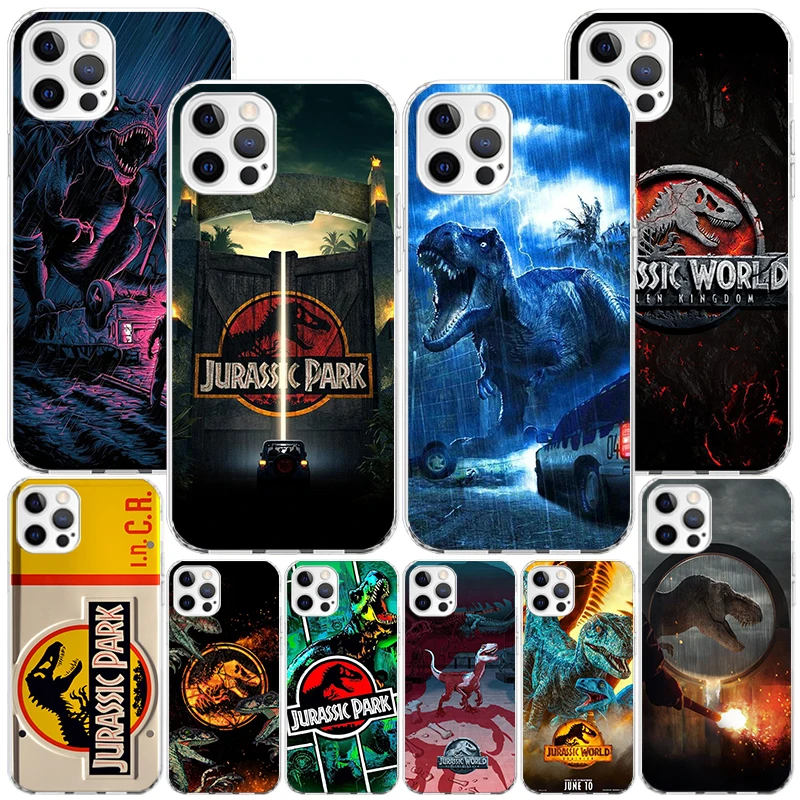 J-Jurassic Park Dinosaur World Phnoe Case for Iphone 11 12 13 Mini 14 15 Pro Max X Xs Xr 7 Plus 8 + Apple 6S SE 2020 Unique Cove