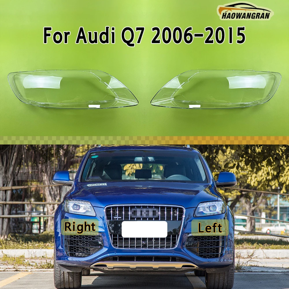 

Headlight Lens For Audi Q7 2006 2007 2008 2009 2010 2011 2012 2013 2014 2015 Transparent Headlamp Cover Plexiglass Lampshade