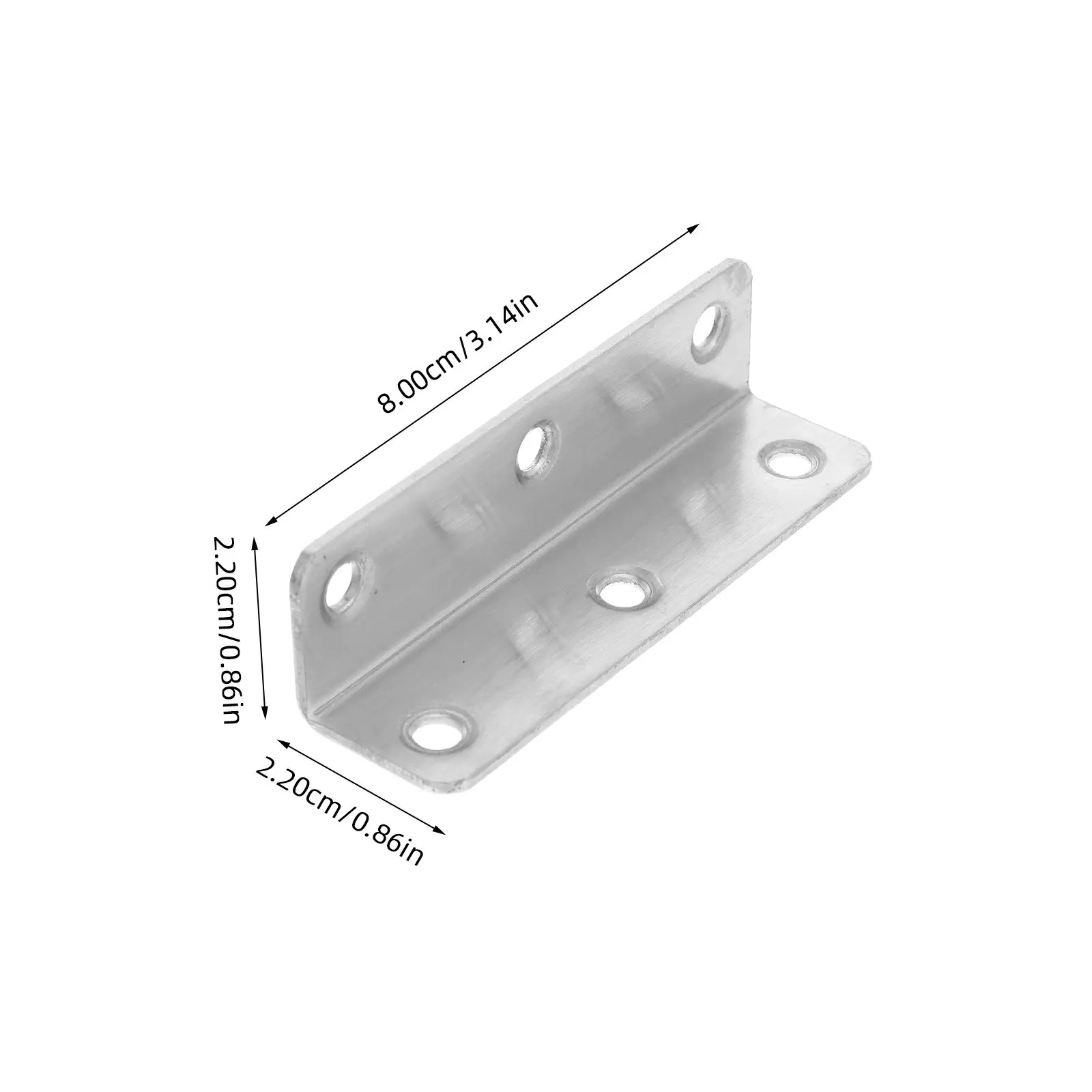 5Pcs Stainless Steel Heavy Duty Angle Brackets Extended Right Angle Corner Brace for Wood Shelves Furniture Garden Bed Gate