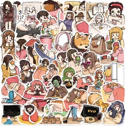 50Pcs Modern Girl Characters Stickers Children's DIY Car Bike Travel Luggage Laptop Classic Toy Graffiti Sticker Decals