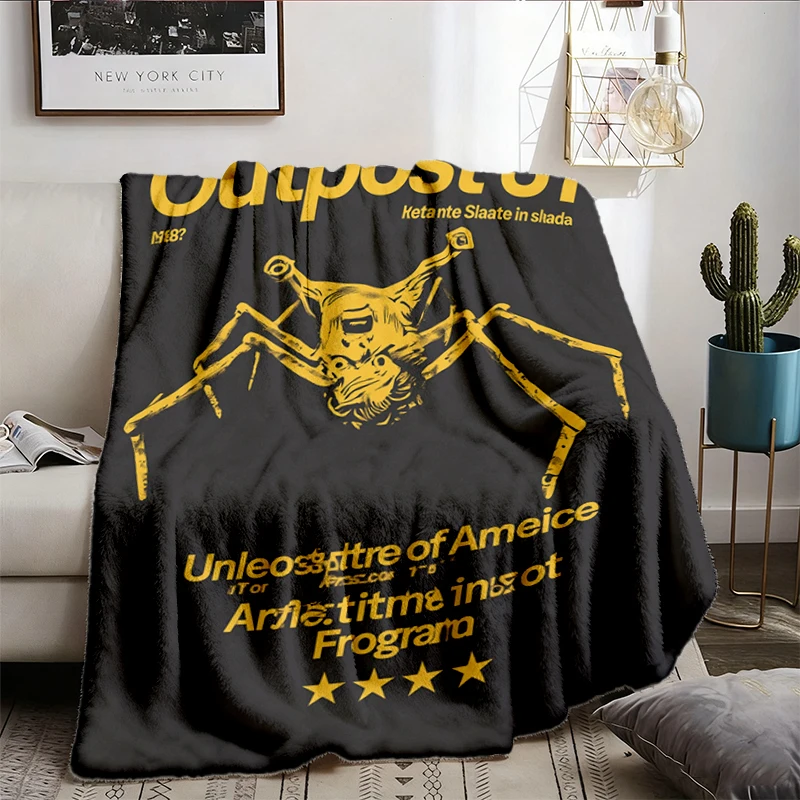 Outpost 31 Antarctica Sci, Fi Horror Movie Thing T, Flannel Blanket