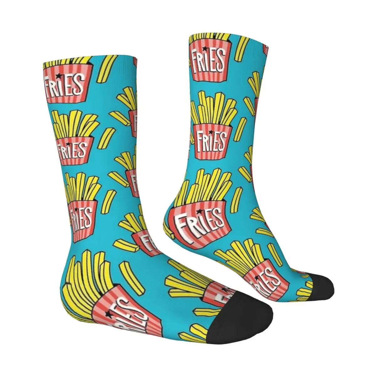 Fries Before Guys Socks Autumn Stockings Gothic Men's High Quality Socks Printed Running Sports Non Skid Socks