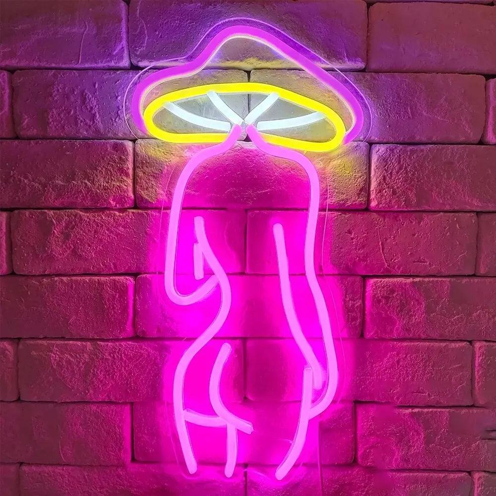 Lampu malam LED Neon, lampu malam USB terhubung tanda Neon untuk rumah Bar kamar tidur dekorasi dinding pesta seni hadiah untuk wanita