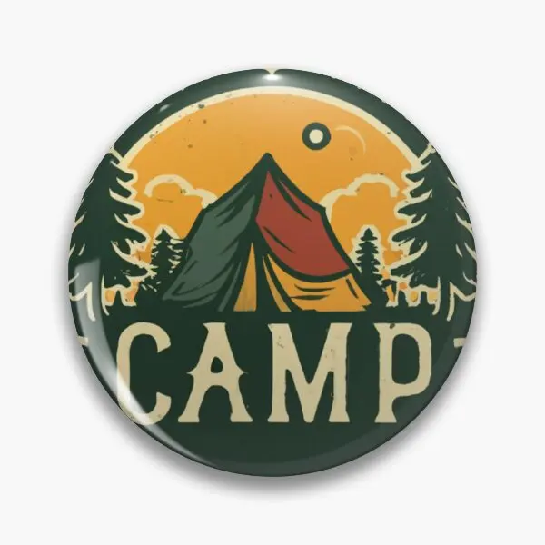 Starlit Wilderness Camp  Soft Button Pin Metal Creative Lapel Pin Cute Decor Hat Women Jewelry Gift Clothes Brooch Fashion Funny