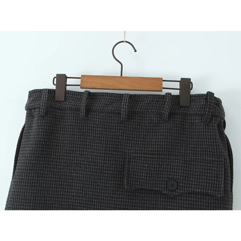 YENKYE automne hiver femmes américain rétro taille haute a-ligne Mini jupe à carreaux Y2K Cool saia