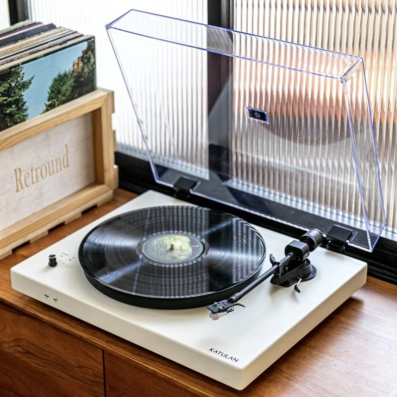 

Высококачественный винтажный граммофон с ременным приводом, ретро-проигрыватель с поддержкой 33/45 об/мин, полуавтоматический проигрыватель виниловых пластинок