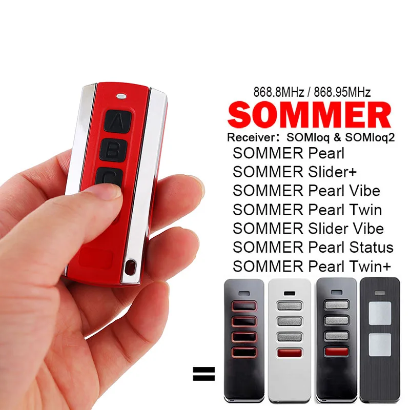 

SOMMER Pearl SOMloq2 4018V001 4018V020 S11925-00001 S10019-00001 Garage Remote Control Gate Opener Wireless Transmitter 868MHz