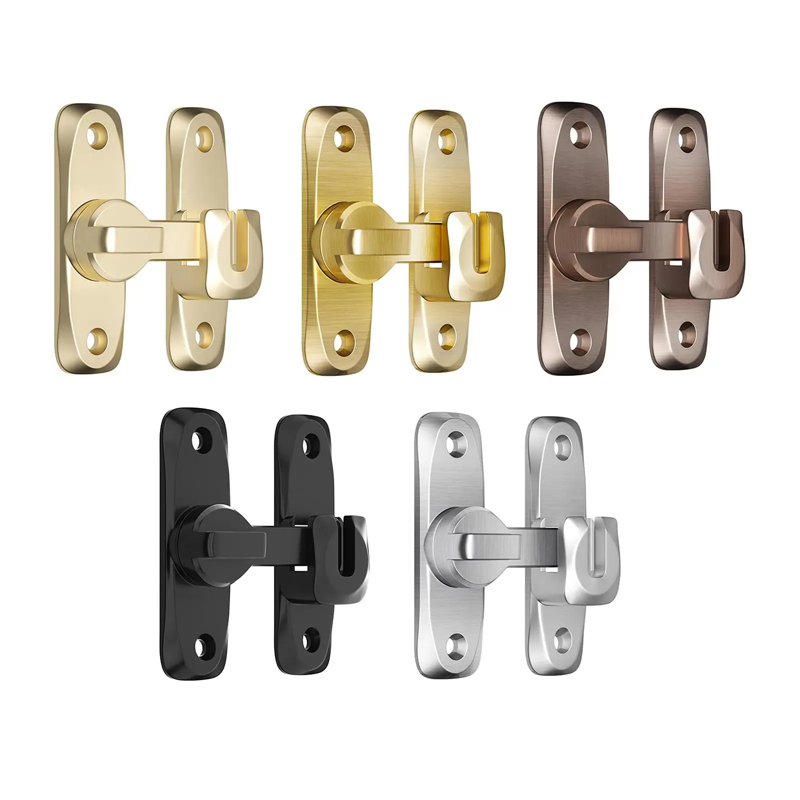 

Замок для раздвижных дверей из цинкового сплава 90 ° и 180 ° Универсальные замки для дверей с защитой от угона для гаражей, отелей, сараев, шкафов, спален