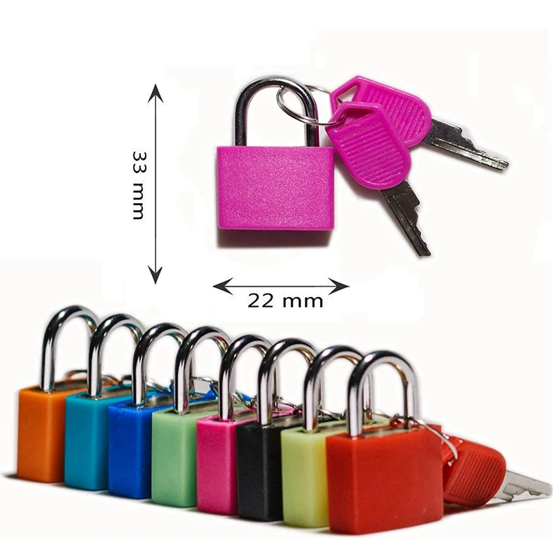 Imagem -06 - Pack Locks Cadeado Pequeno com Chave Bagagem Ginásio Locker Lock Mini Cadeado Colorido para a Escola ao ar Livre Home a 40