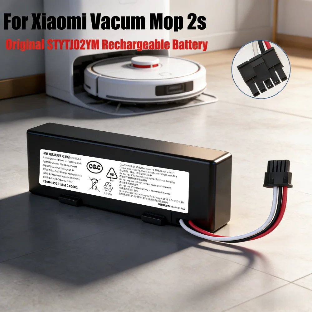 Replacement Battery for WYZE WVCR200S Robot Vaccum for Xiaomi Mop Pro/Mop P/Mop 2S,  STYTJ02YM Haier JX37 Robot Vacuum Cleaner