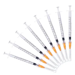 1ml Disposable Plastic Veterinary Syringe With Needles For Pet Farm Animal Cat Dog Pig Cattle Sheep Horses