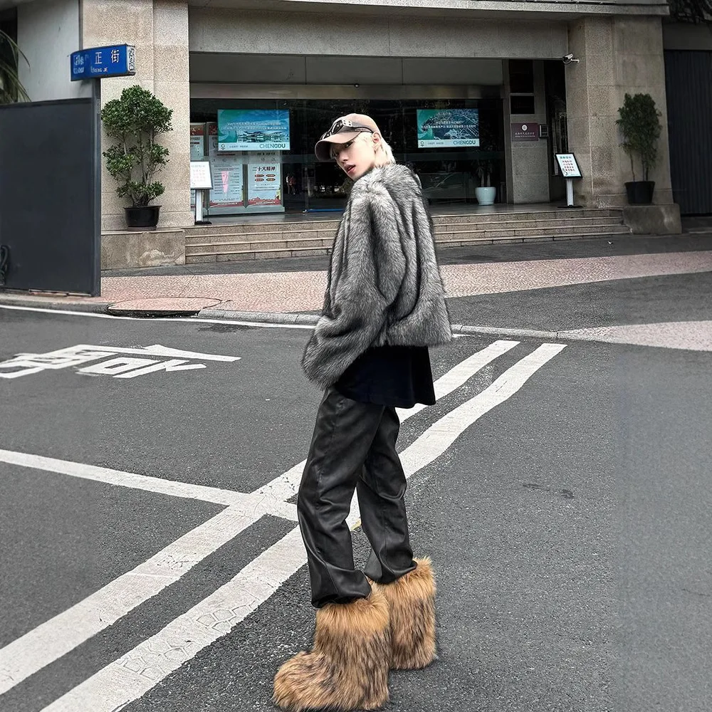Pishuai Winter Autumn Winter Warm Thickened Fox Men's Short Fur Fashion Coat Trendy Clothing - view 2