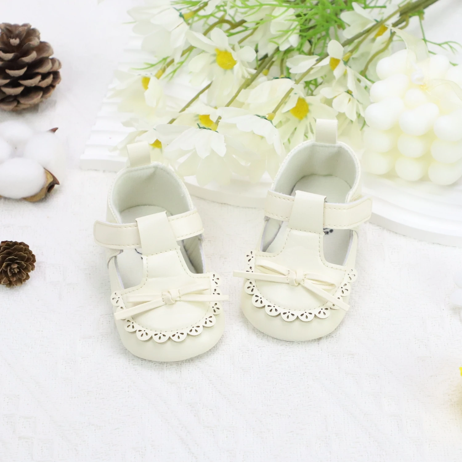 Baby toddler shoes, cute skirt bow baby girl casual step shoes, light and non-slip, suitable for daily & vacation wear, spring &