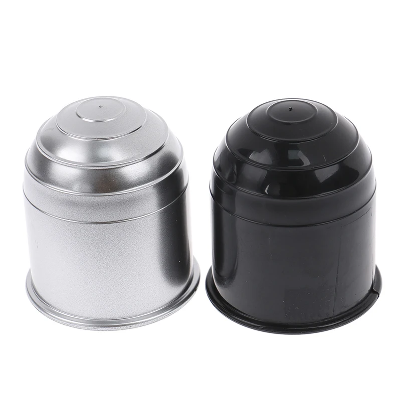 1PC Universal 50MM Trailer Accessories Black Silver Car Tow Bar Ball Cover Cap