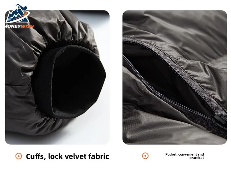 MONEYWISH أسفل سترة 2025 العصرية تنوعا الأبيض بطة أسفل سميكة الدافئة مقنعين الخبز الملابس الرياضة في الهواء الطلق معطف الشتاء أسفل