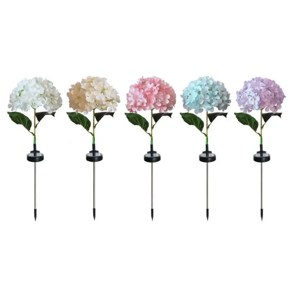 

Realistic LED Hydrangea Lights Simulated Flower Decorative Lighting Solar Embroidered Flower Lamp Ground Mounted