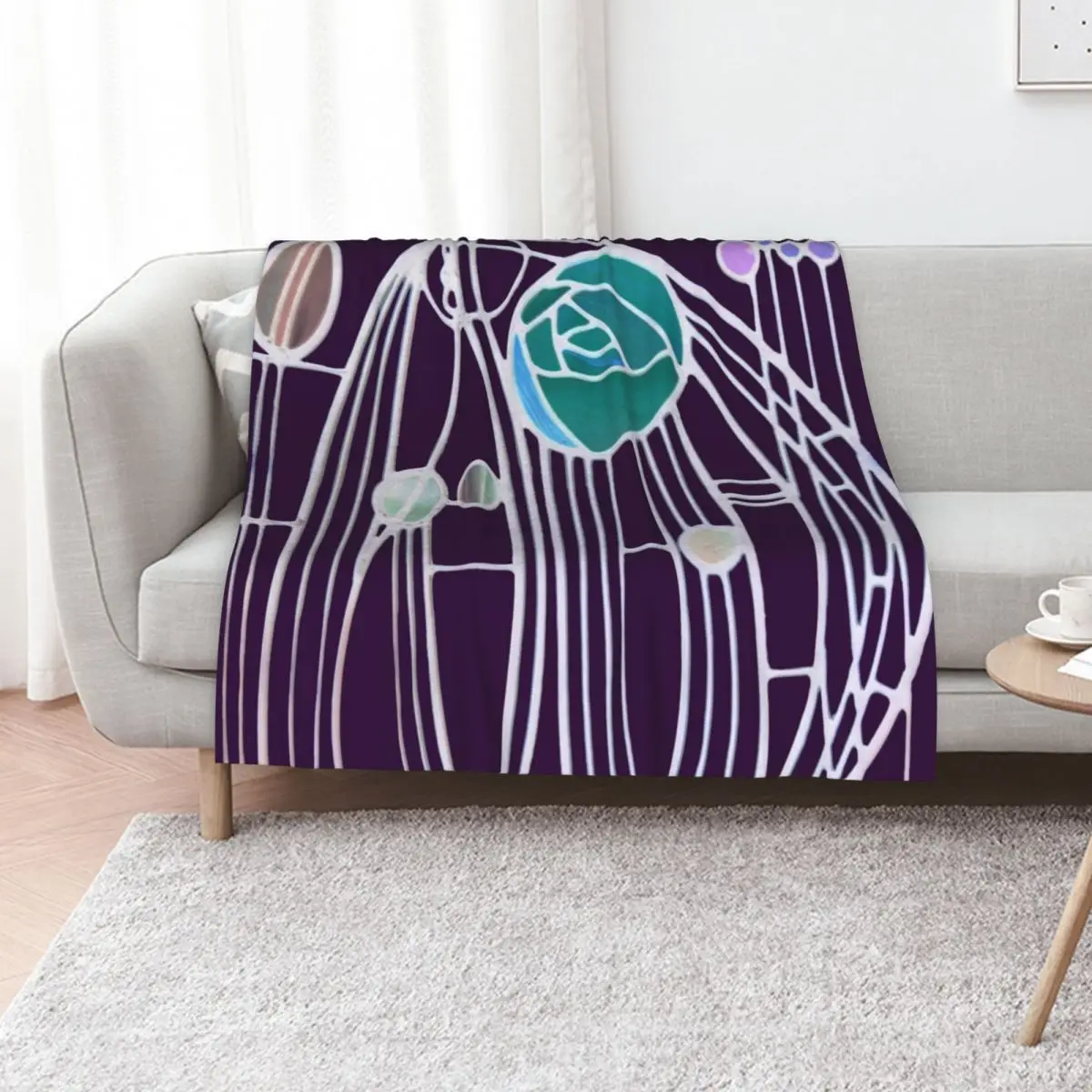 Charles Rennie Mackintosh design Throw Blanket Breathable Lightweight Blanket for Adults Kids