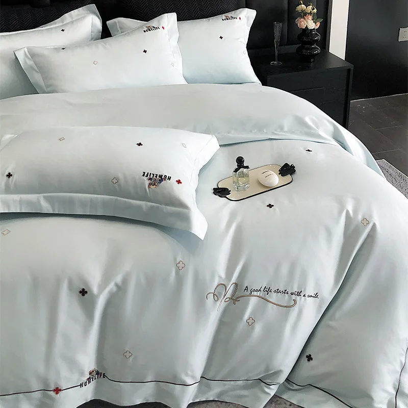 2025 New Premium Bedding Sets, 100% Cotton, High - End, Light Luxury, for 1.8m Bed, with Native - American - Totem Embroidery, f